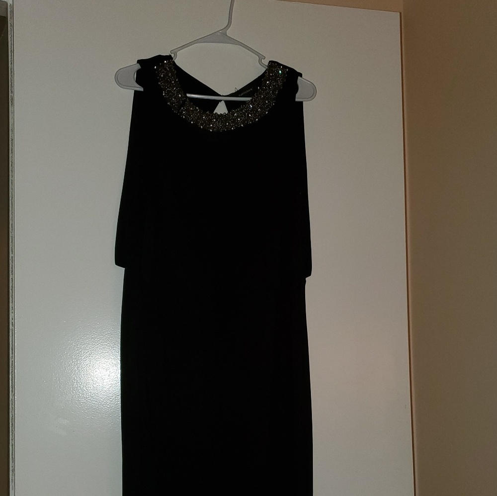 Black dress with sequined detail